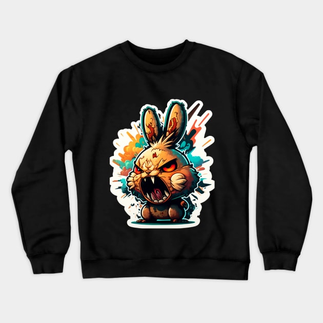 Explosive Bunny Crewneck Sweatshirt by Depressed Bunny